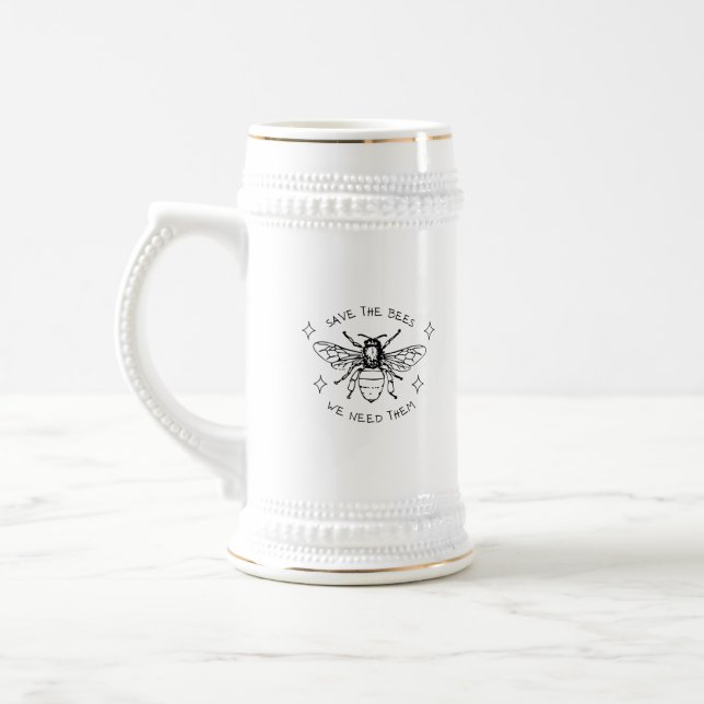 Elegant Vintage Bee Coffee Mug (Left)