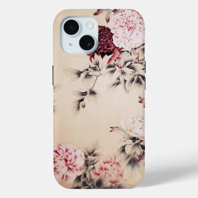 elegant vintage beige floral iPhone 7 case (Back)