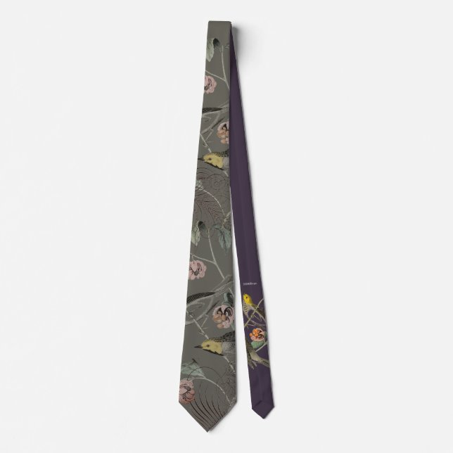 Elegant Vintage Birds 2.0 Neck Tie (Front)