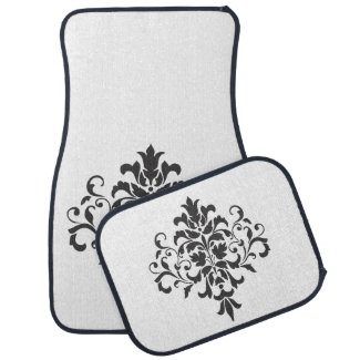 Elegant Vintage Black and White Damask