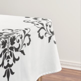 Elegant Vintage Black and White Damask Design