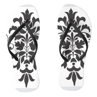 Elegant Vintage Black and White Damask 