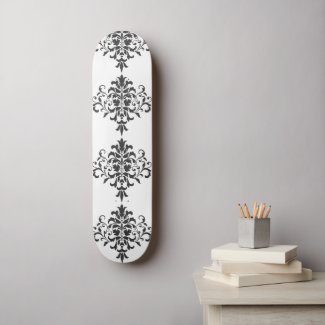 Elegant Vintage Black and White Damask
