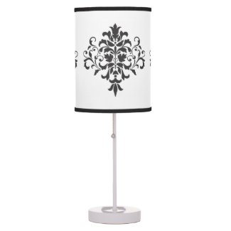 Elegant Vintage Black and White Damask