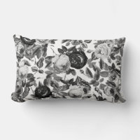 Elegant Vintage Black and White Roses Floral