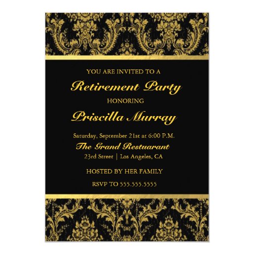 Elegant Retirement Invitations 8