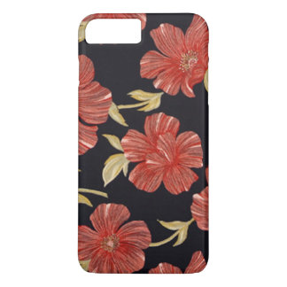 Elegant Vintage Black Red Floral iPhone 8 Plus/7 Plus Case
