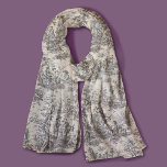 Elegant vintage black toile de jouy scarf<br><div class="desc">Vintage retro black toile de jouy Scarf. Enhance your wardrobe with the timeless elegance of toile de jouy vintage designs, inspired by the exquisite patterns of french hot pink scenes. These sophisticated Toile prints are an all time rage at the moment, beautiful designs that bring natural beauty and charm. This...</div>