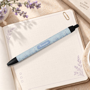 Elegant Vintage Blue Grey Toile De Jouy Pastoral Pen