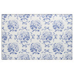 Elegant Vintage Blue Hydrangea Flower Bows Fabric