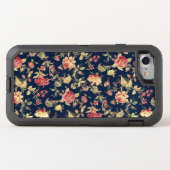 Elegant Vintage Blue Rose Floral Otterbox iPhone Case (Back Horizontal)