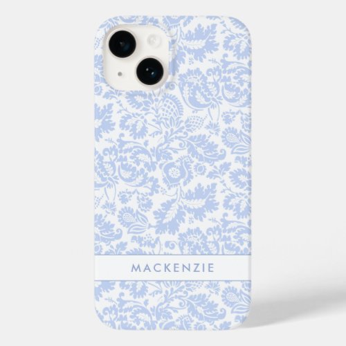 Elegant Vintage Blue Venetian Floral Botanical Case_Mate iPhone 14 Case