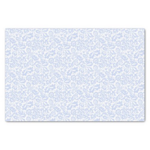 Elegant Vintage Blue Venetian Floral Botanical Tissue Paper