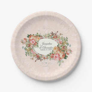Vintage Rose Bouquet Plates | Zazzle Vintage Rose Bouquet Plates | Zazzle