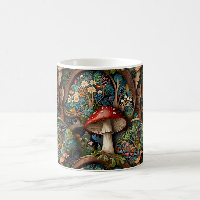 Elegant vintage bohemian mushroom forest  coffee mug (Center)