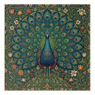 Elegant vintage bohemian peacock design acrylic print