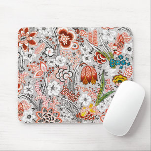 Elegant Vintage Boho Abstract Floral Artwork   Mouse Pad