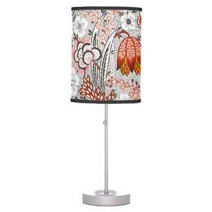 Elegant Vintage Boho Abstract Floral Artwork   Table Lamp