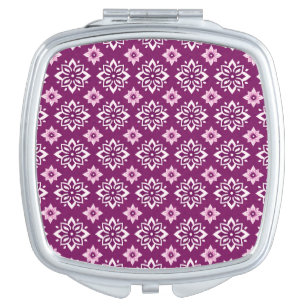 Elegant Vintage Boho Floral Pattern Compact Mirror