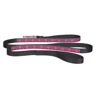 Elegant Vintage Boho Floral Pattern Dog Leash