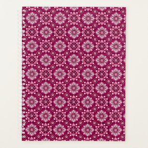 Elegant Vintage Boho Floral Pattern Planner
