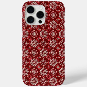 Elegant Vintage Boho Geometric Floral Pattern iPhone 15 Pro Max Case