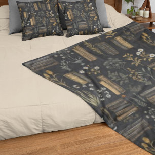 Elegant Vintage Book Design - Dark Academia  Sherpa Blanket
