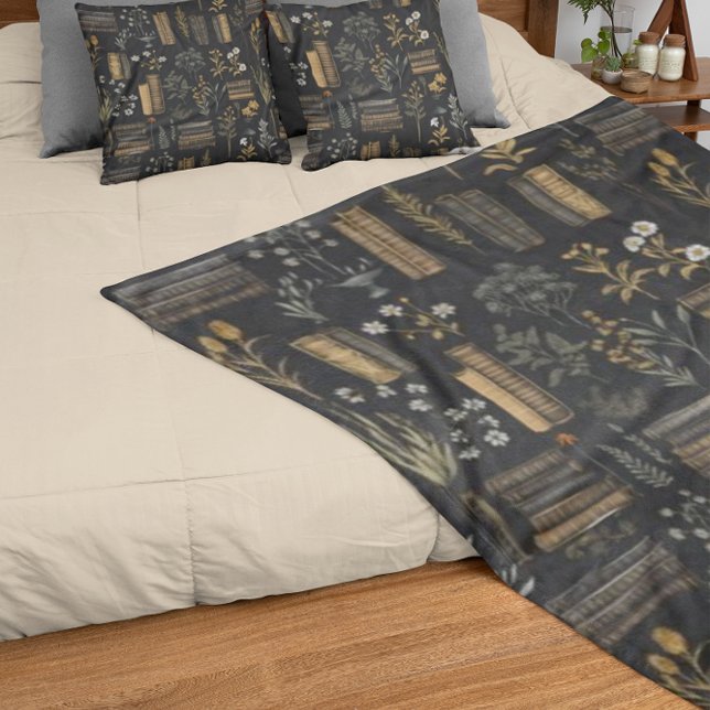 Elegant Vintage Book Design - Dark Academia  Sherpa Blanket (Creator Uploaded)