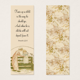 Elegant Vintage Bookmark With Bible Verse