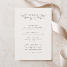 Elegant Vintage Botanical Wedding Details