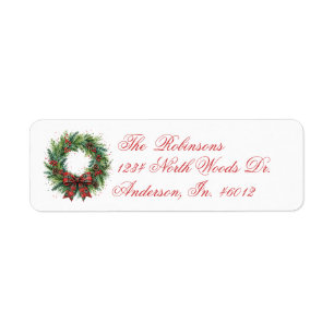 Elegant Vintage Botanical Wreath Classic Round Label