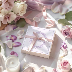 Elegant Vintage Bridal Shower Wishes and Advice Note Card