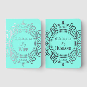Elegant Vintage Bride Groom Wedding Vows Book