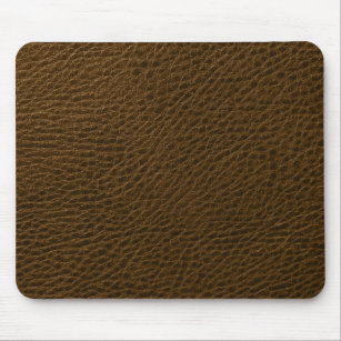Elegant Vintage Brown Faux Leather Mouse Pad