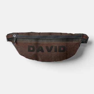 Elegant Vintage Brown Faux Leather Personalized