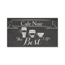 Elegant Vintage Chalk Cafe Pub Bar Coffee Card