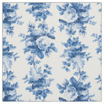 Elegant Vintage China Blue Roses Fabric