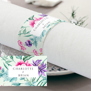 Elegant Vintage Chino Flowers Napkin Bands