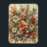 Elegant Vintage Christmas Flowers  Magnet<br><div class="desc">An elegant vintage Christmas magnet featuring a charming arrangement of flowers,  perfect for adding a touch of nostalgia to your holiday decor. With its timeless design,  this magnet captures the warmth and elegance of a classic Christmas season,  making it a wonderful keepsake or thoughtful gift for a vintage enthusiast.</div>