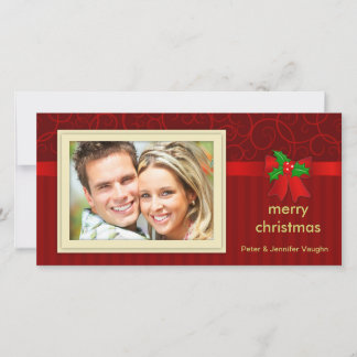 Elegant Vintage Christmas Holiday Photo Cards