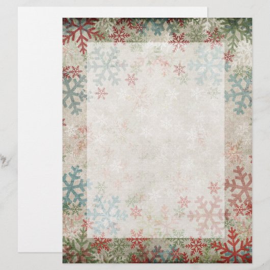 Elegant vintage Christmas letterhead (Front/Back)