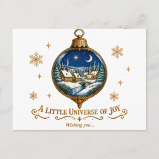 Elegant Vintage Christmas Ornament Postcard