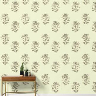 Elegant Vintage Christmas Rose Beige Floral Wallpaper