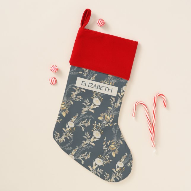 Elegant Vintage Christmas Stocking  (Front)
