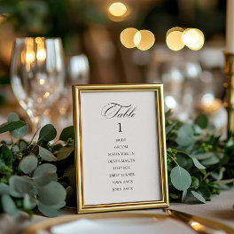 Elegant Vintage Classic Light Gray Table Number