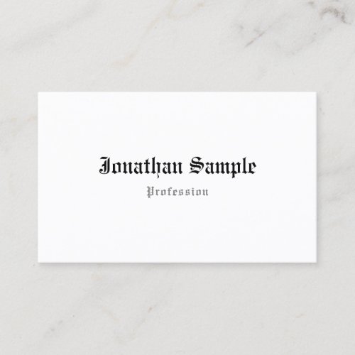 Elegant Vintage Classic Look Old English Text Cool Business Card