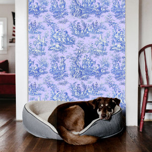 Elegant vintage classic pattern purple blue wallpaper 