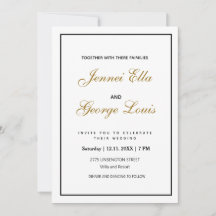 Elegant Vintage Classic Simple Invitation