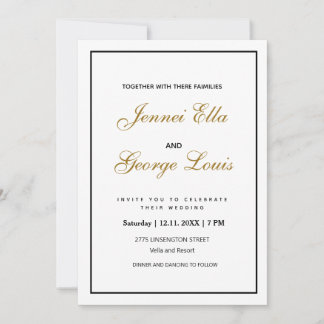 Elegant Vintage Classic Simple Invitation
