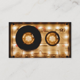 Elegant vintage cool music cassette tape  business card